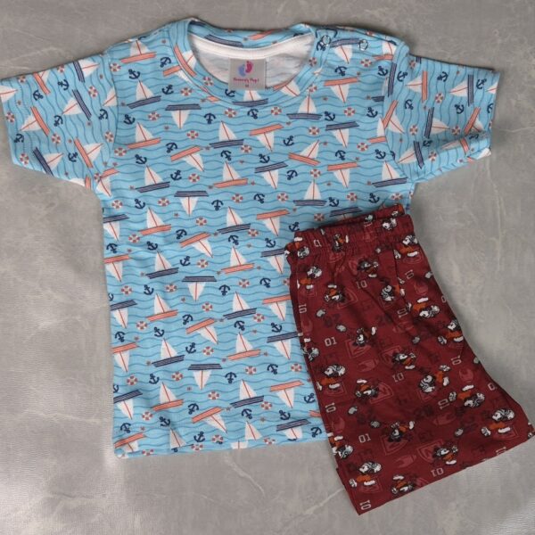 Boat and Mickey (2Year) (Combo snap button)