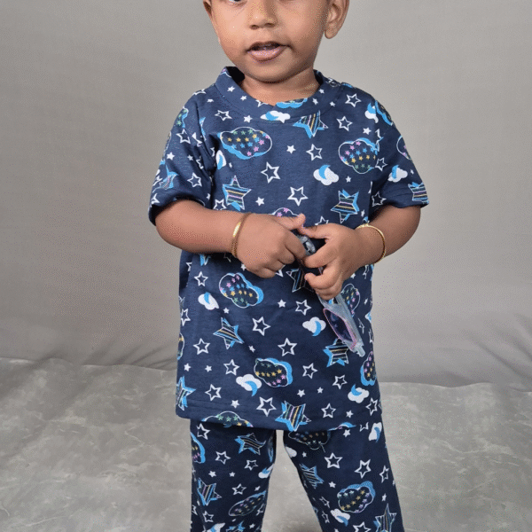 Galaxy Half Sleeve Pant Set (with snap button)