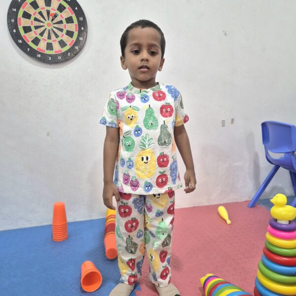 Colorful Fruit Half Sleeve Pant Set (with snap button)